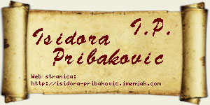 Isidora Pribaković vizit kartica
